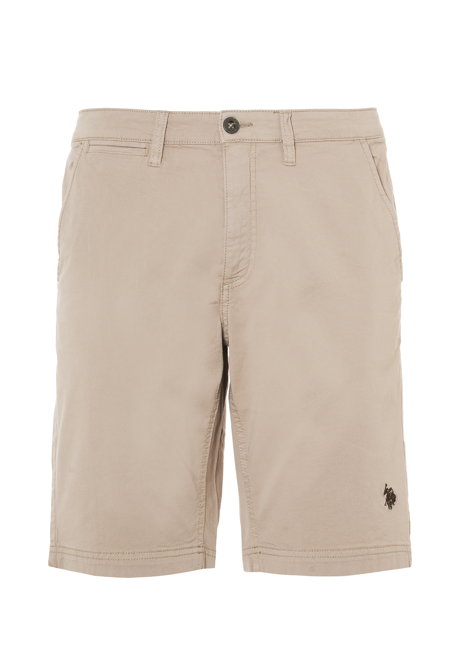 Pantaloni corti chino in cotone twill stretch con logo