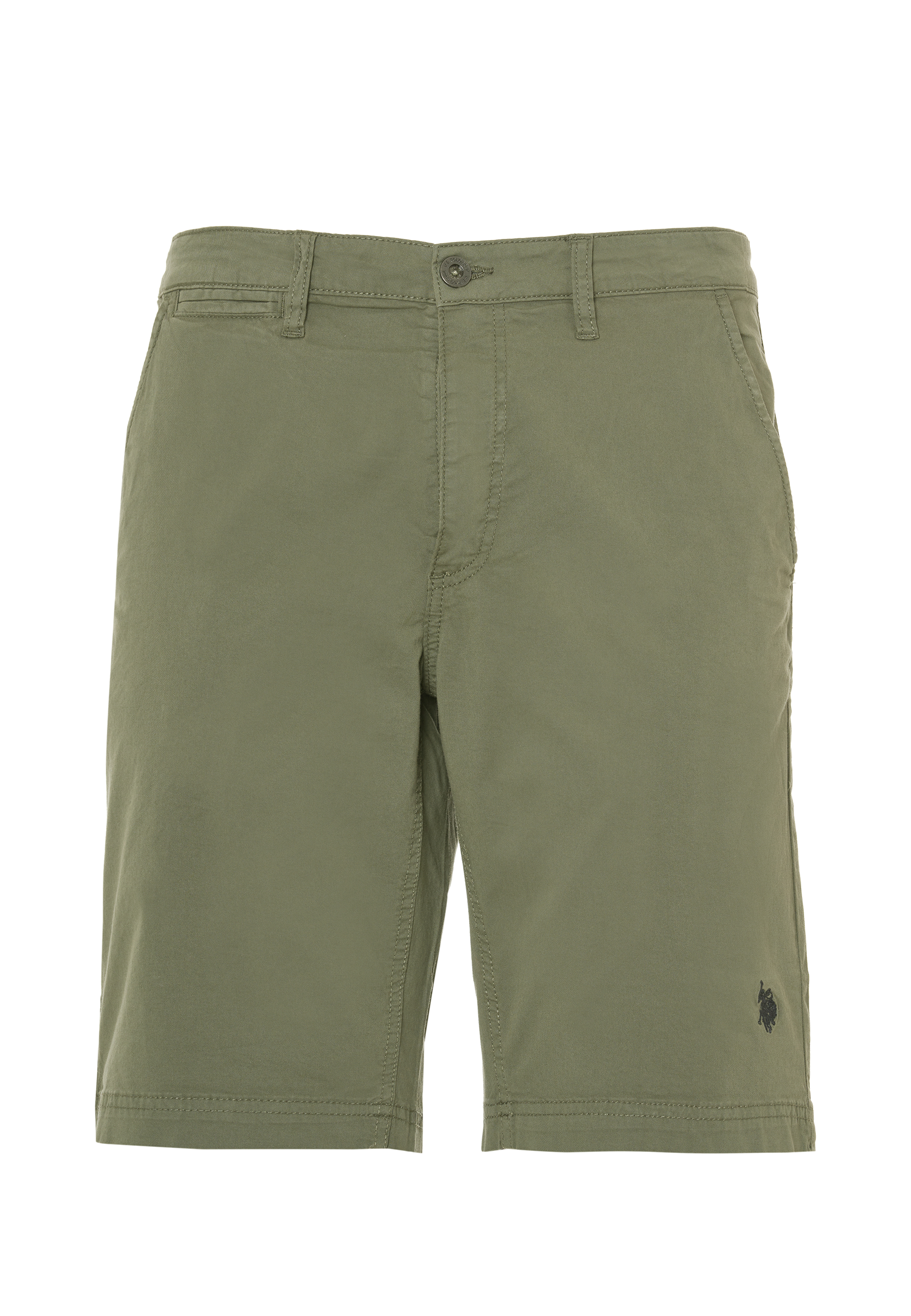 Pantaloni corti chino in cotone twill stretch con logo