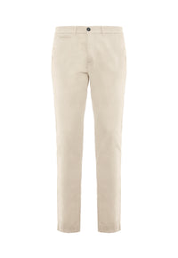 Pantalone chino in misto lino e cotone stretch
