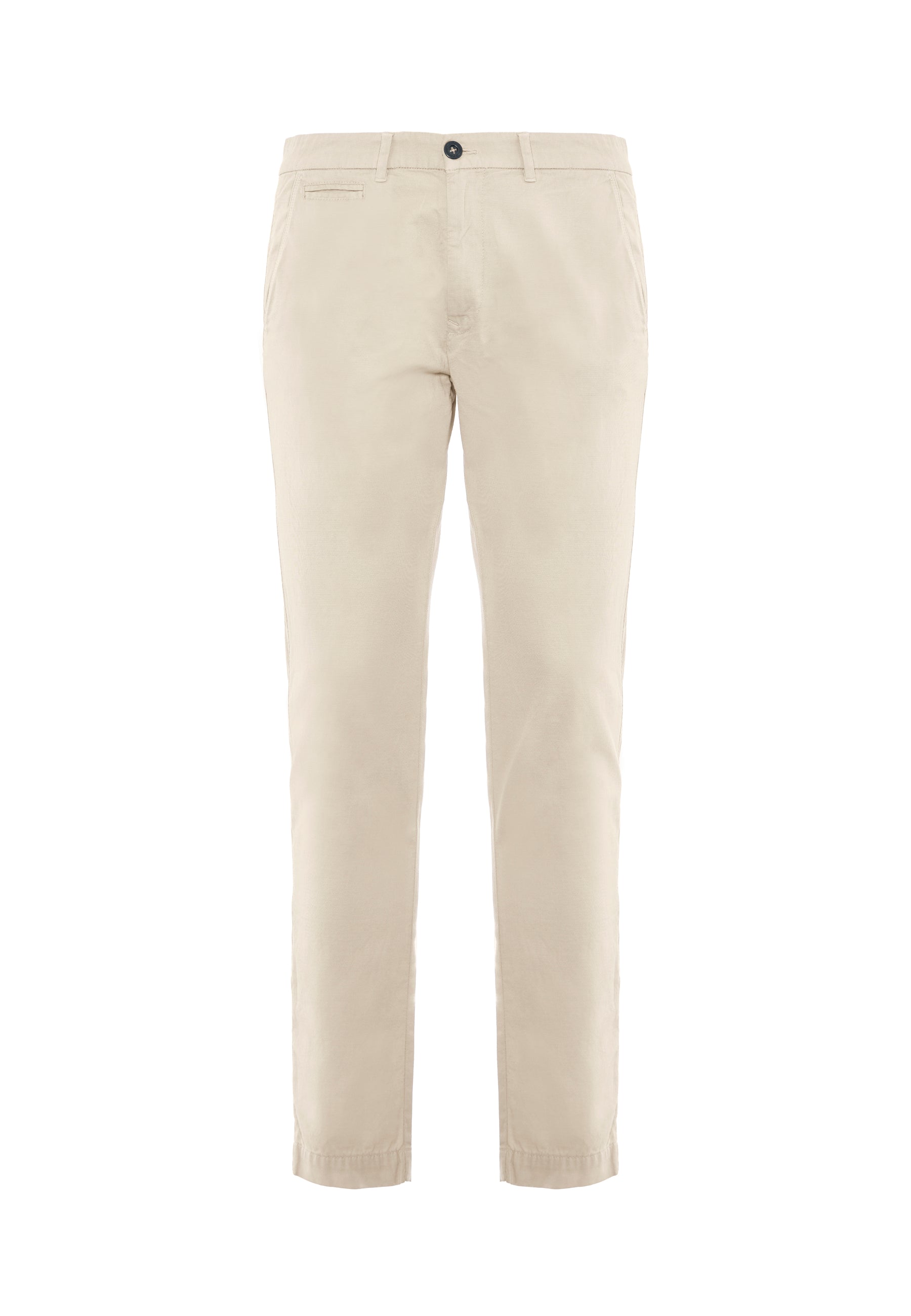 Pantalone chino in misto lino e cotone stretch