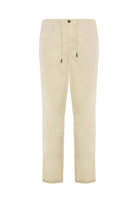 Pantalone chino in cotone stretch popeline