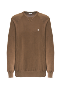 Maglia girocollo raglan in cotone