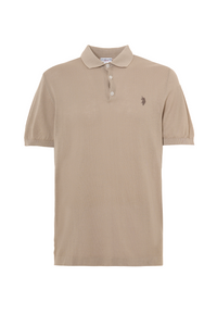 Polo shirt a maniche corte in cotone crepe