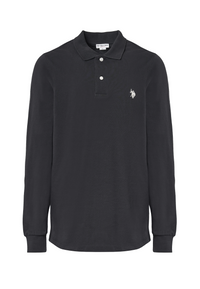 Polo shirt a maniche lunghe cotone piquet