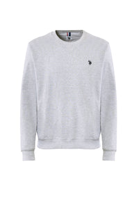 Felpa girocollo in cotone melange con logo