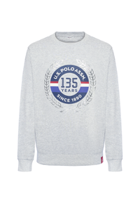 Felpa girocollo "135 years" in cotone melange