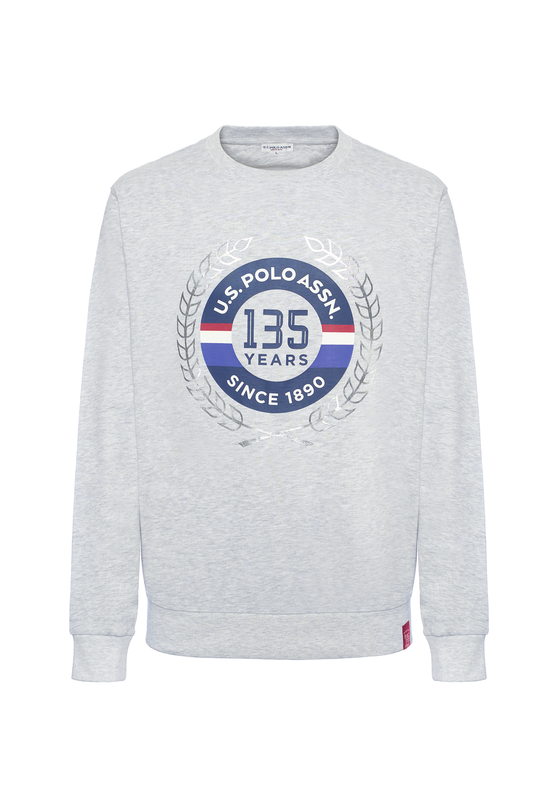Felpa girocollo "135 years" in cotone melange