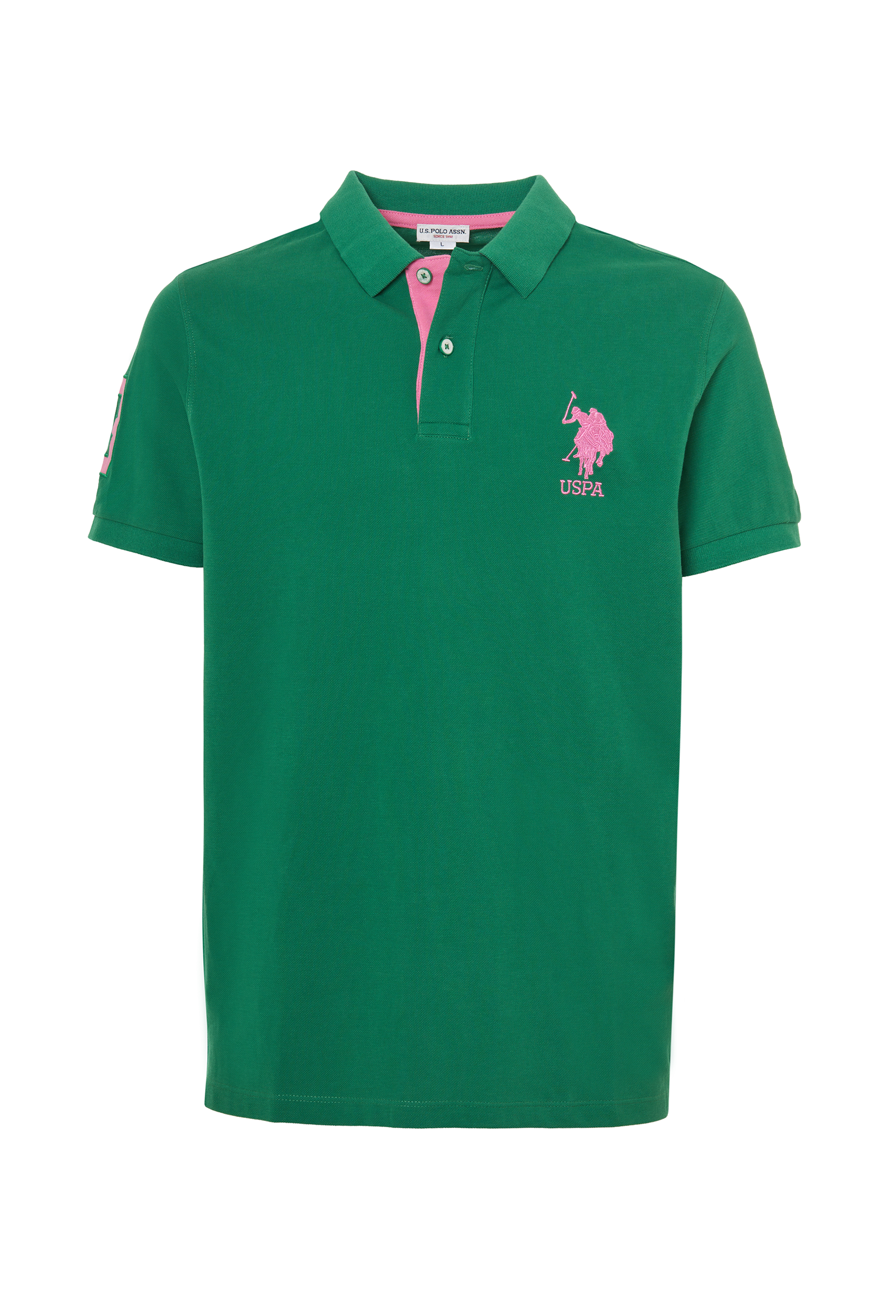 Polo shirt a maniche corte in cotone piquet con logo e numero
