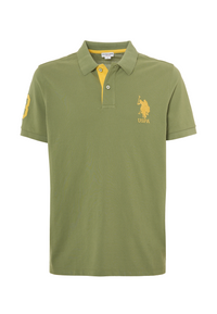 Polo shirt a maniche corte in cotone piquet con logo e numero