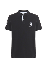 Polo shirt a maniche corte in cotone piquet con logo e numero