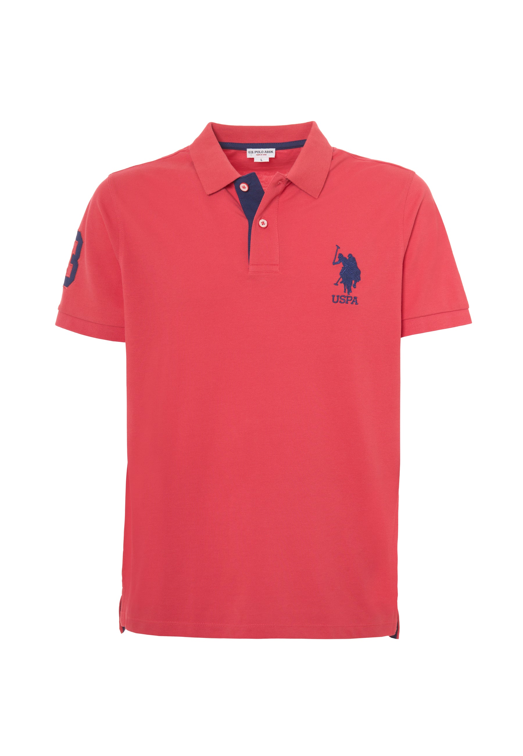Polo shirt a maniche corte in cotone piquet con logo e numero