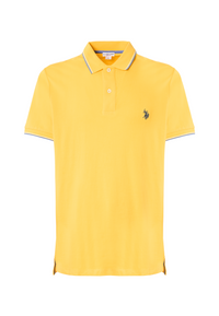 Polo shirt a maniche corte in cotone light con dettagli su maniche e colletto
