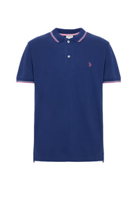Polo shirt a maniche corte in cotone light con dettagli su maniche e colletto