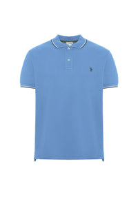 Polo shirt a maniche corte in cotone light con dettagli su maniche e colletto