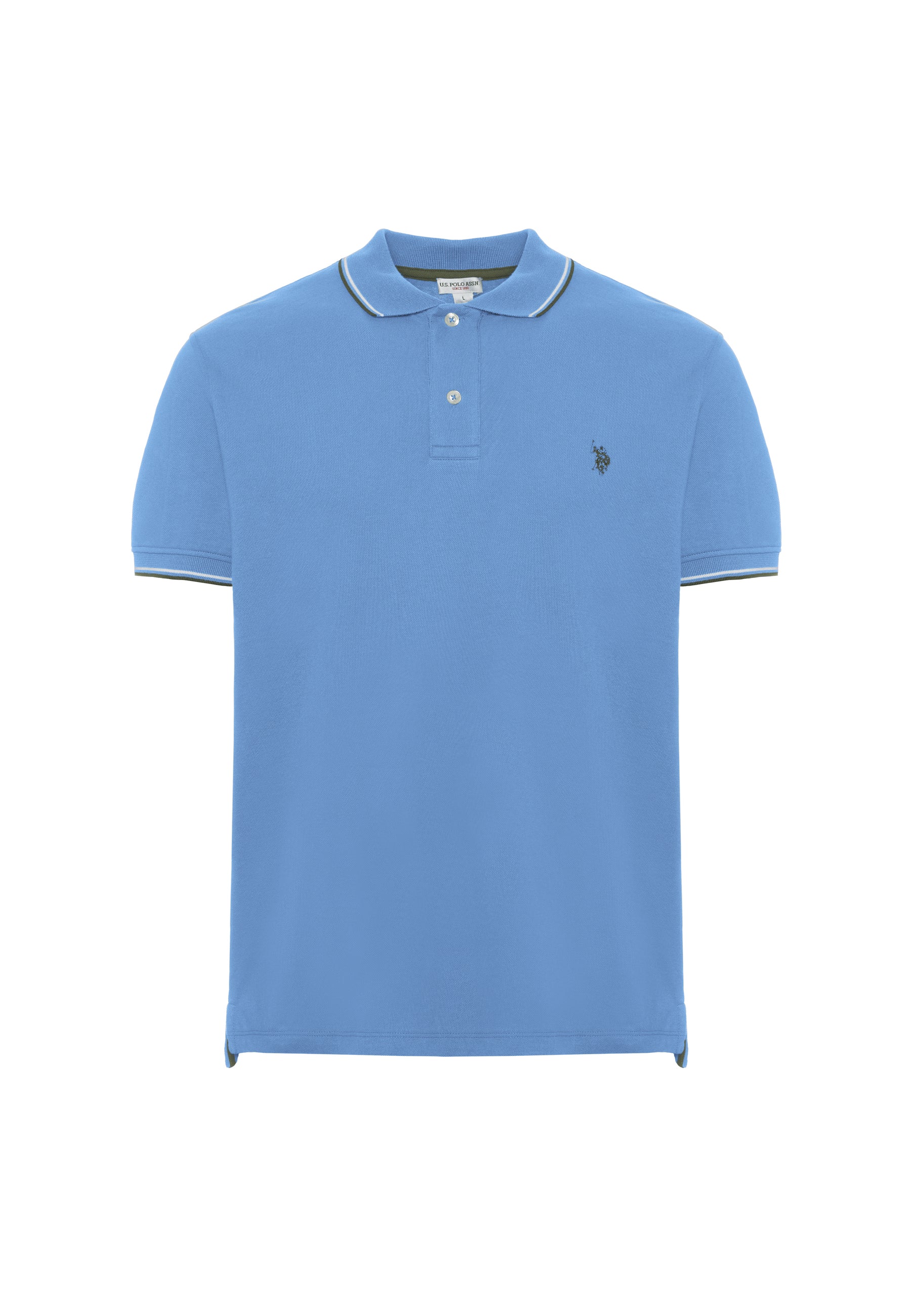 Polo shirt a maniche corte in cotone light con dettagli su maniche e colletto