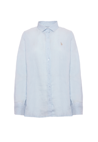 Camicia in lino overdyed