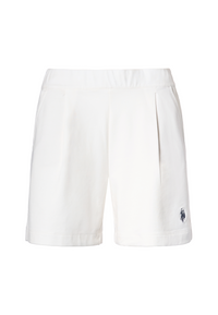 Pantalone corto french terry di felpa in cotone stretch