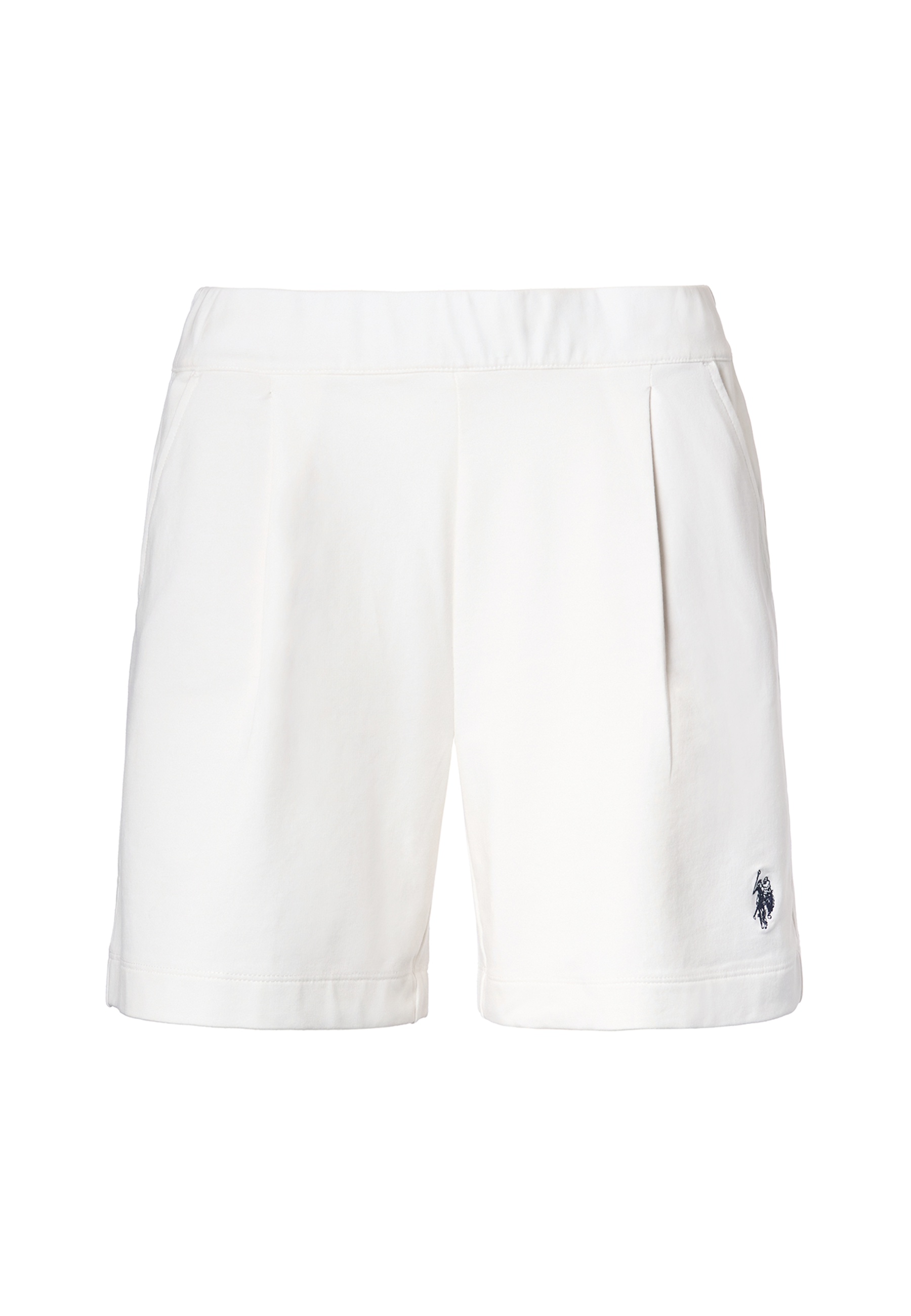 Pantalone corto french terry di felpa in cotone stretch