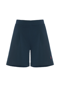 Pantalone corto french terry di felpa in cotone stretch