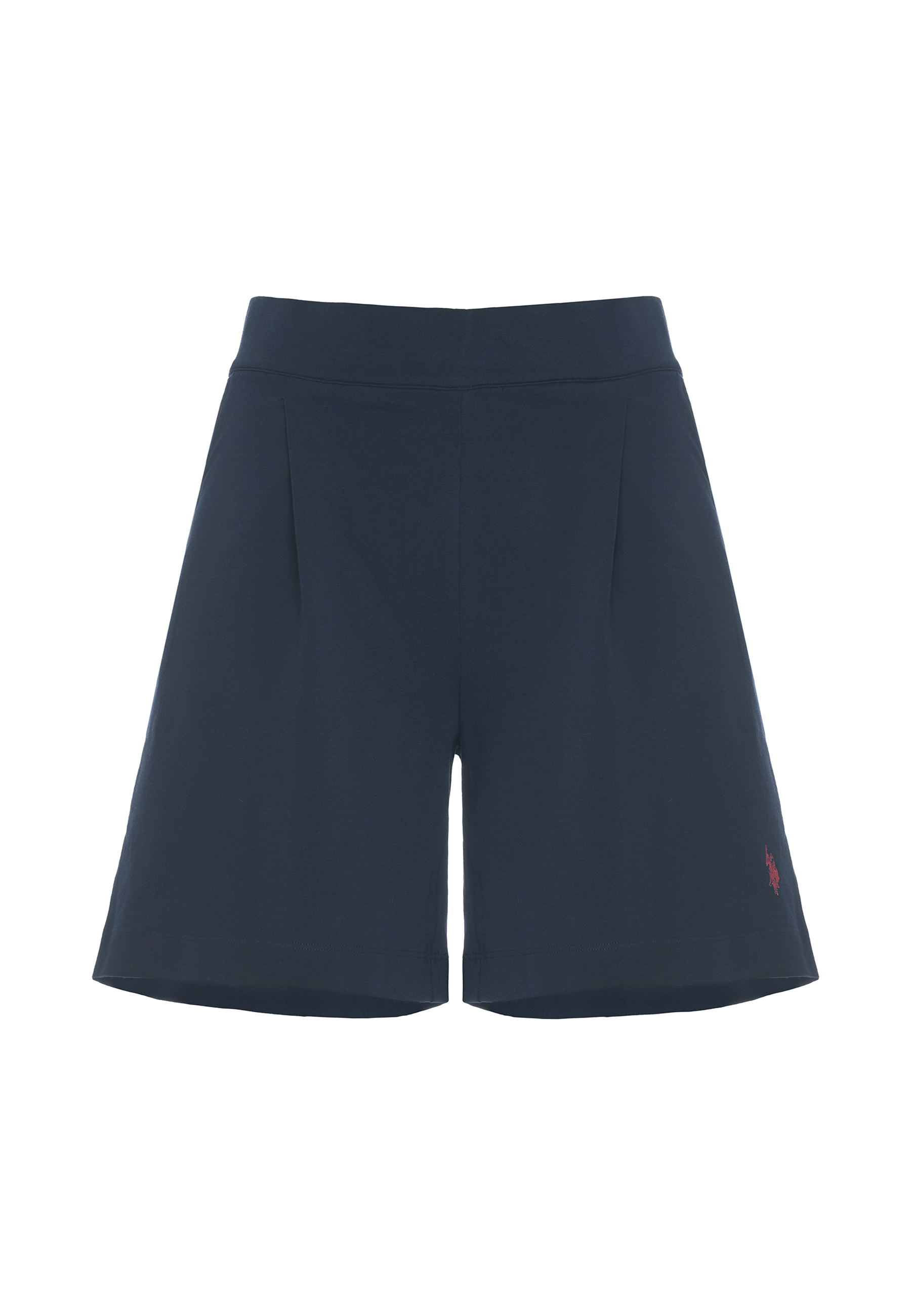 Pantalone corto french terry di felpa in cotone stretch