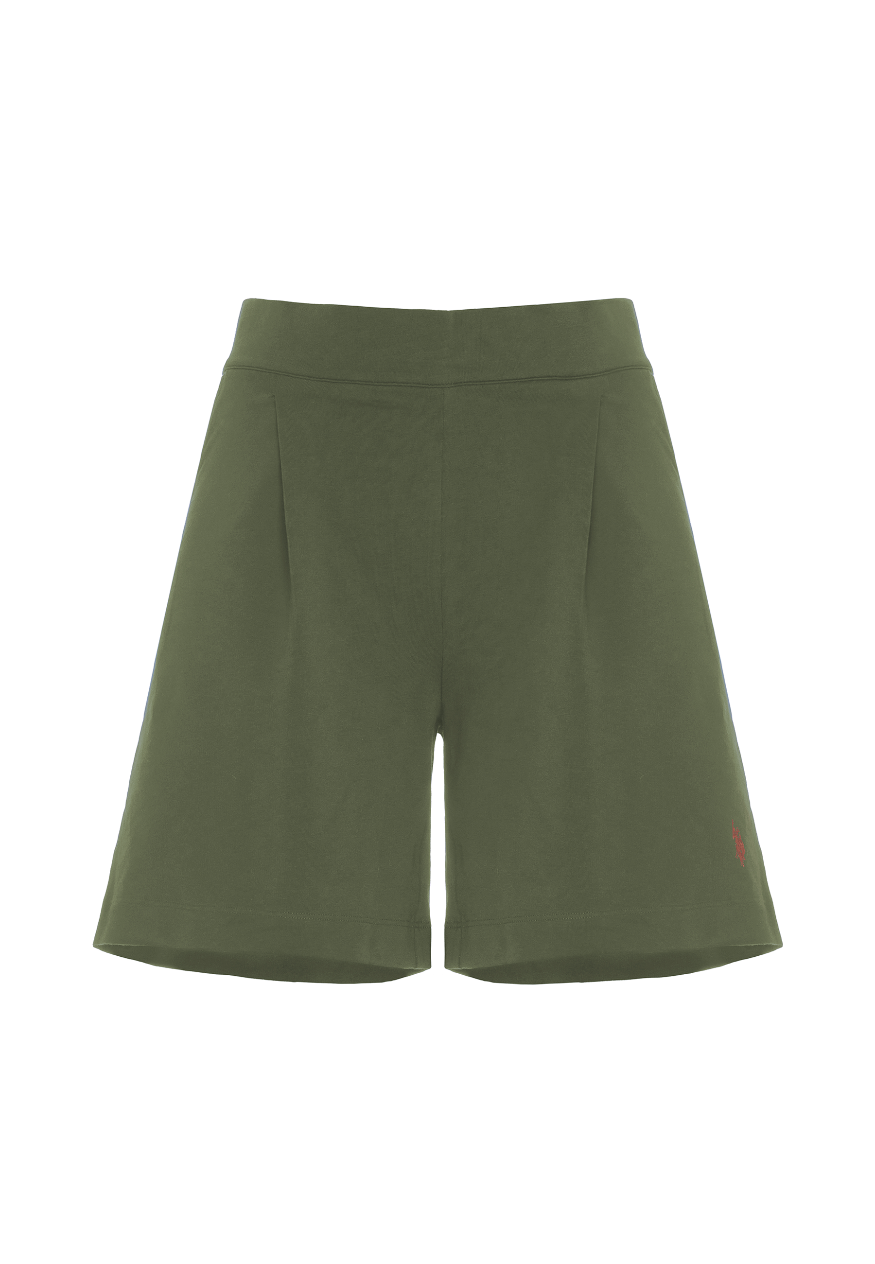 Pantalone corto french terry di felpa in cotone stretch