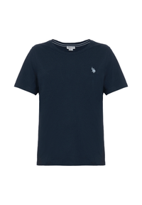 T-shirt girocollo a maniche corte in misto cotone e viscosa premium quality