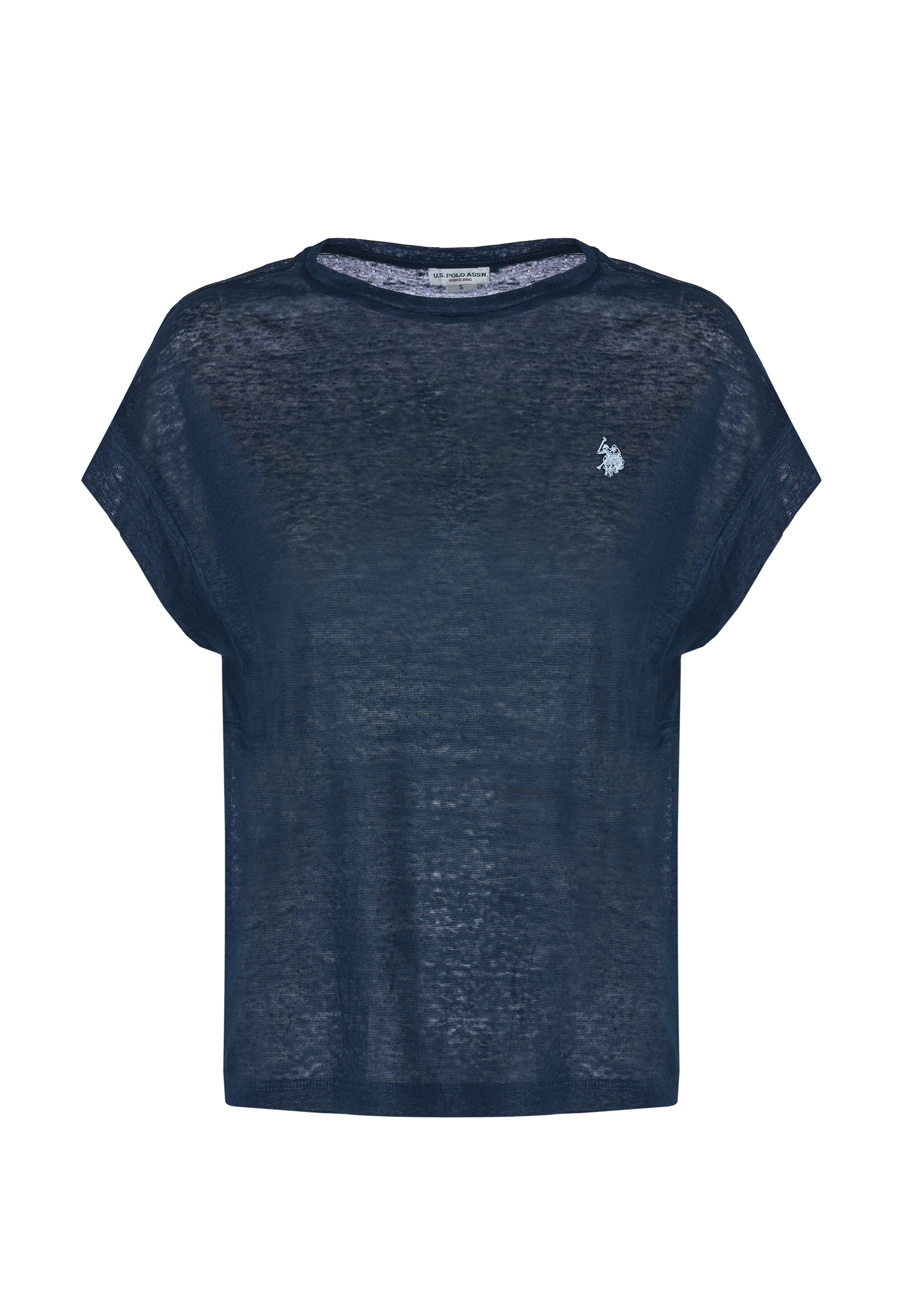 T-shirt girocollo smanicata in lino premium quality