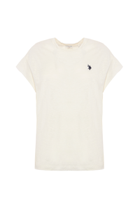 T-shirt girocollo smanicata in lino premium quality