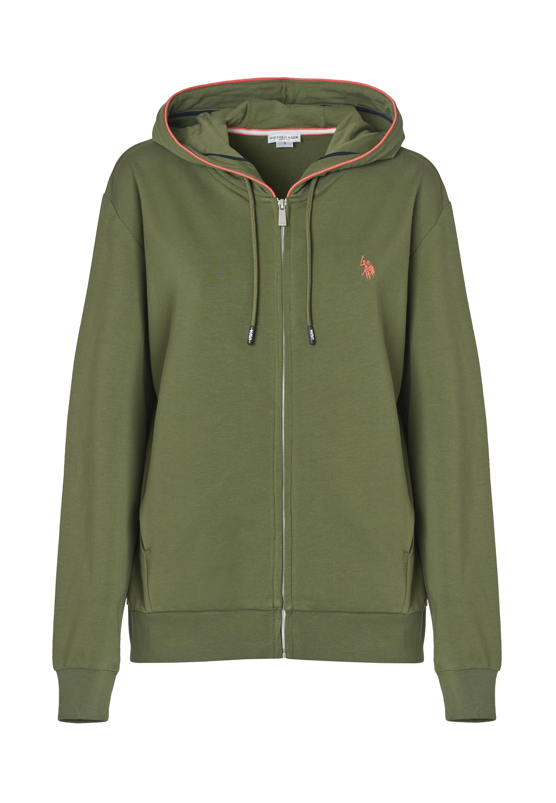 Felpa french terry con cappuccio in cotone light stretch