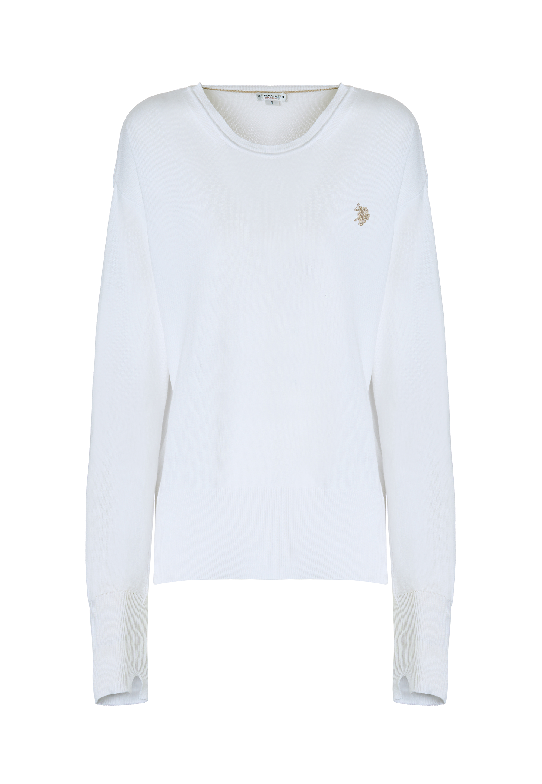 Maglia girocollo in cotone overdyed