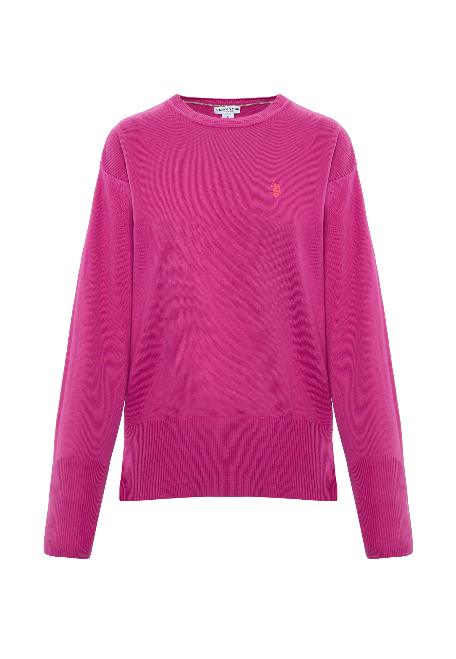 Maglia girocollo in cotone overdyed