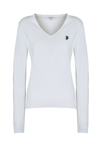 Maglia con scollo a V in cotone light