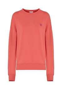 Felpa french terry girocollo in cotone light stretch