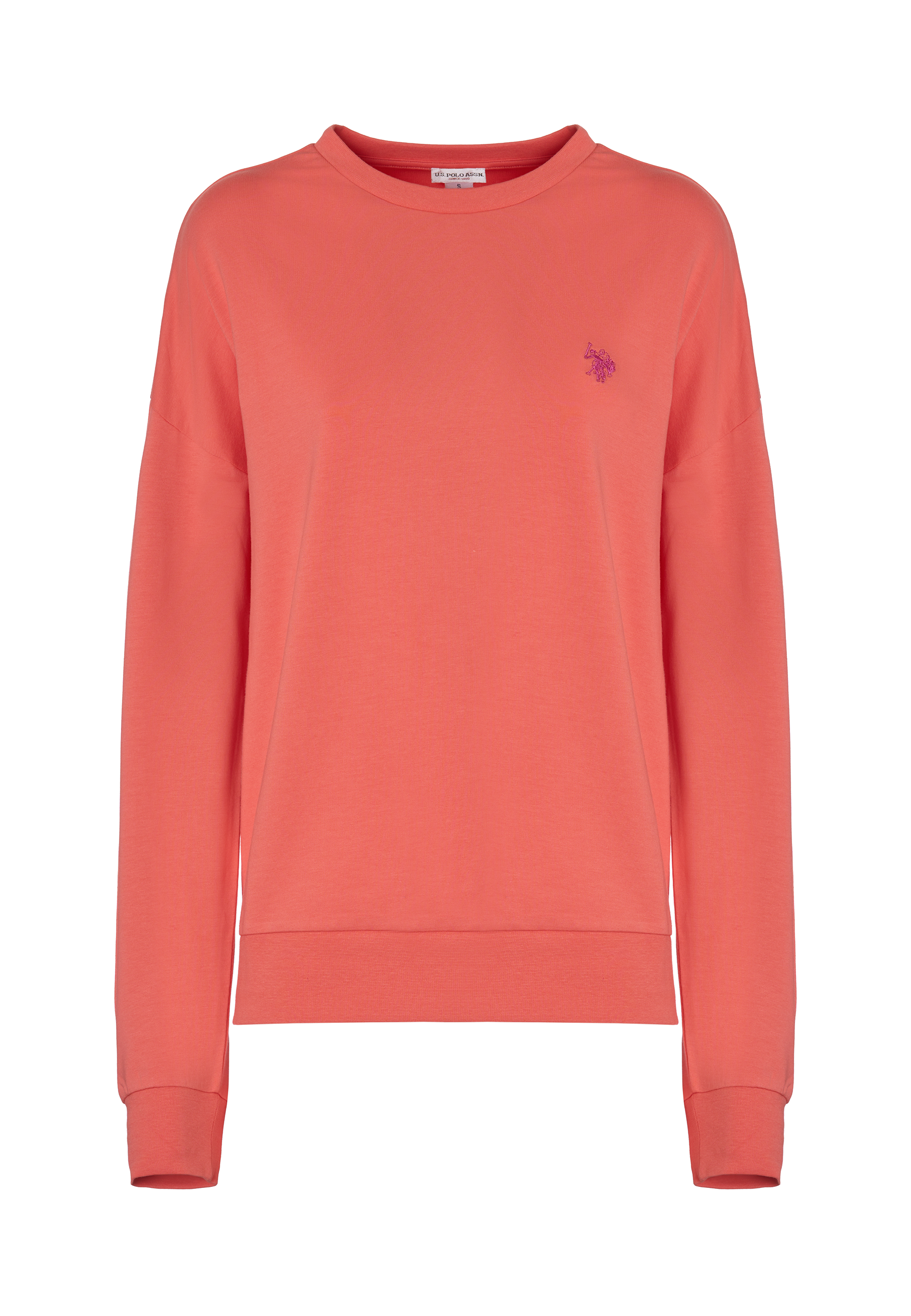 Felpa french terry girocollo in cotone light stretch