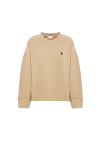 Felpa french terry girocollo in misto cotone e modal