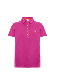 Polo shirt a maniche corte in cotone micropiquet stretch con sottocolletto colorato