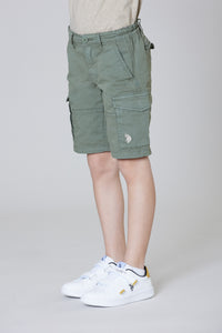 Pantalone cargo in cotone twill stretch