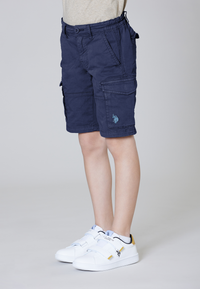 Pantalone cargo in cotone twill stretch