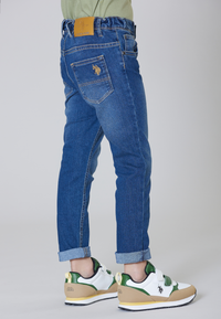 Pantalone denim in poly cotton
