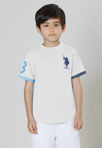 T-shirt a maniche corte in cotone con logo big e numero