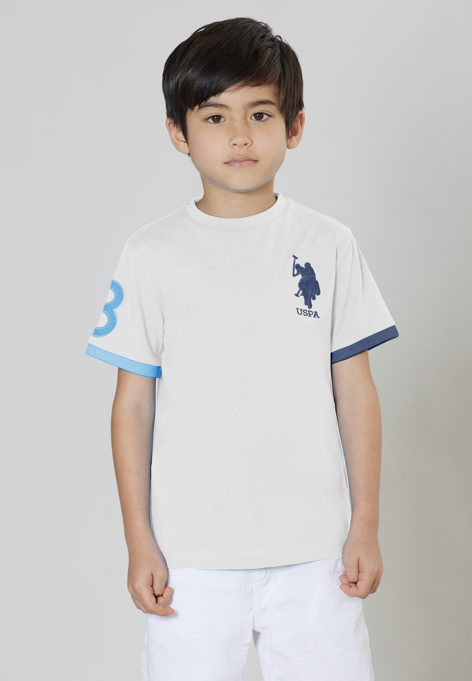 T-shirt a maniche corte in cotone con logo big e numero