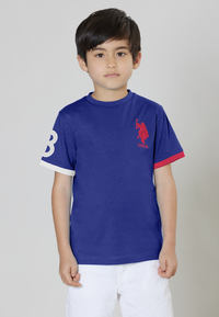 T-shirt a maniche corte in cotone con logo big e numero