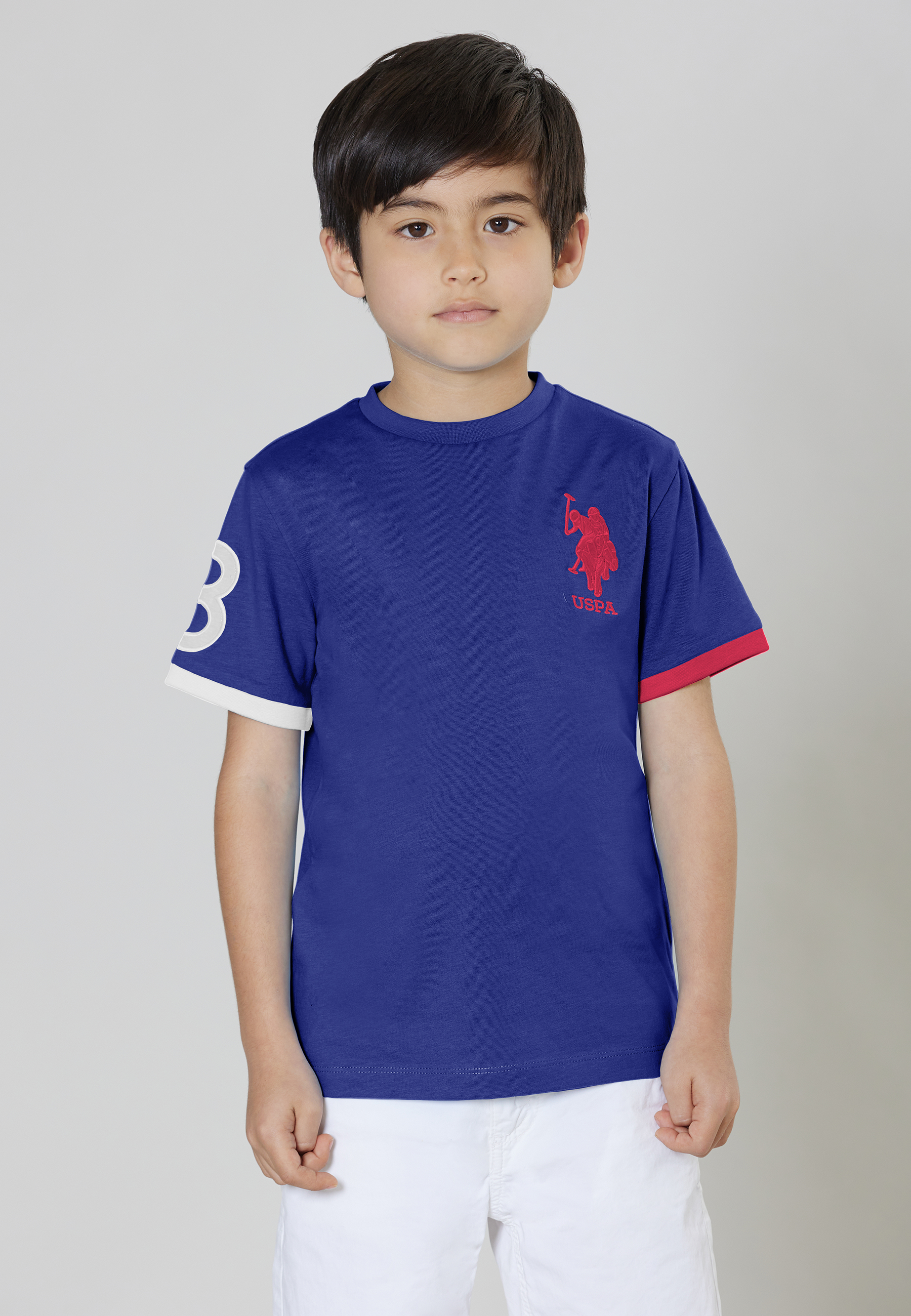 T-shirt a maniche corte in cotone con logo big e numero