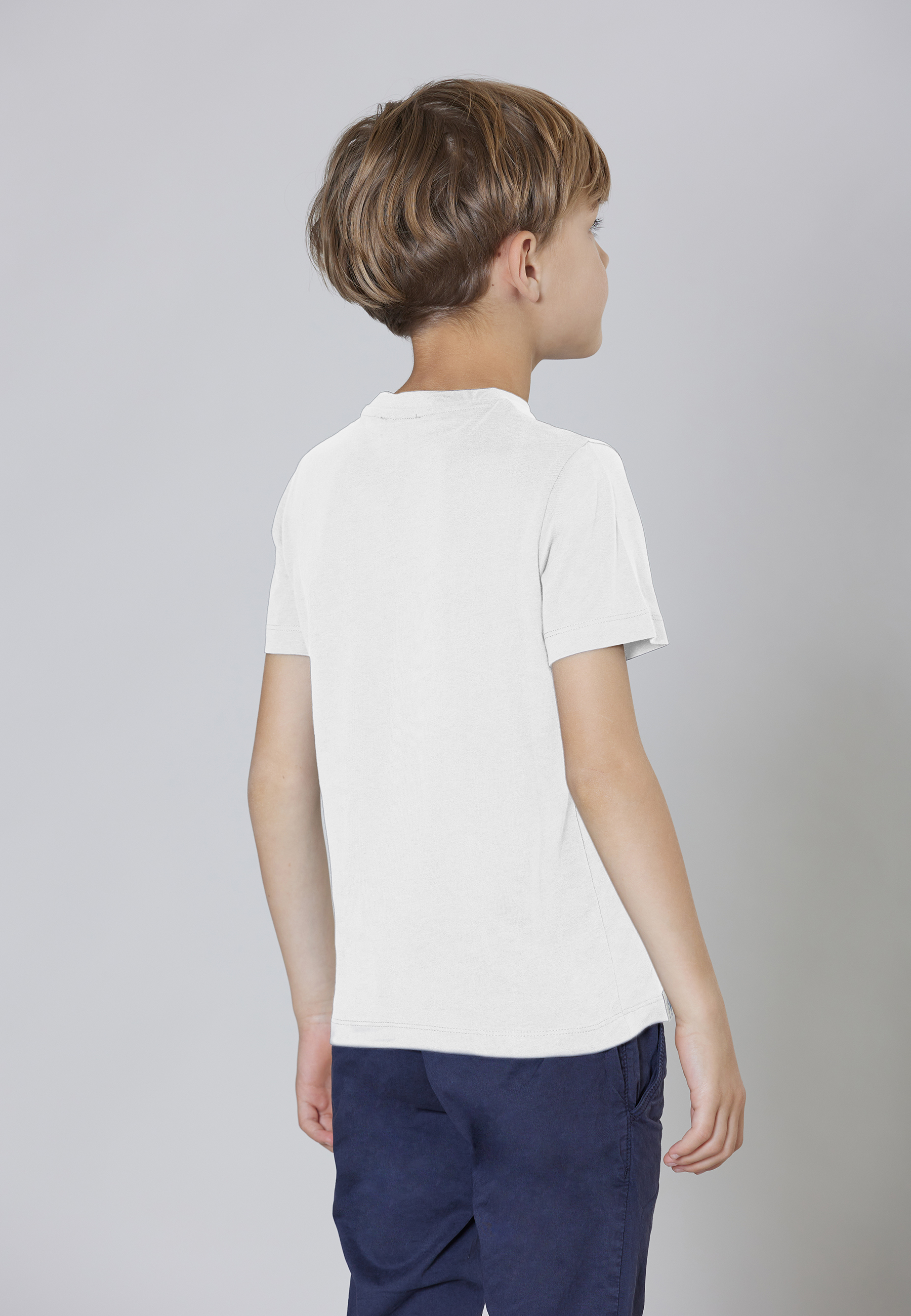 T-shirt a maniche corte in cotone con stampa frontale Mascotte