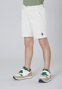 Pantalone corto in cotone twill stretch