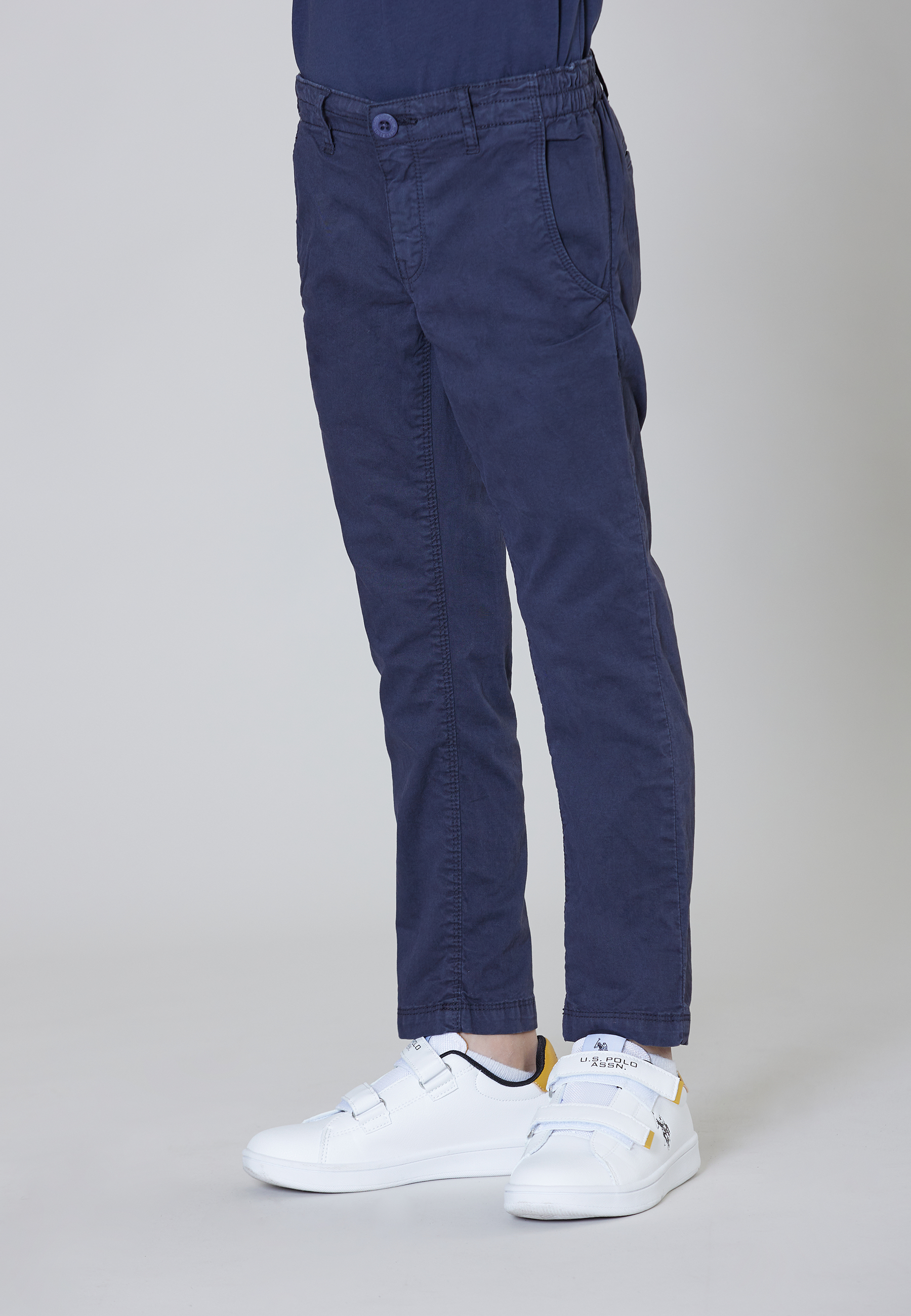 Pantalone in cotone twill stretch