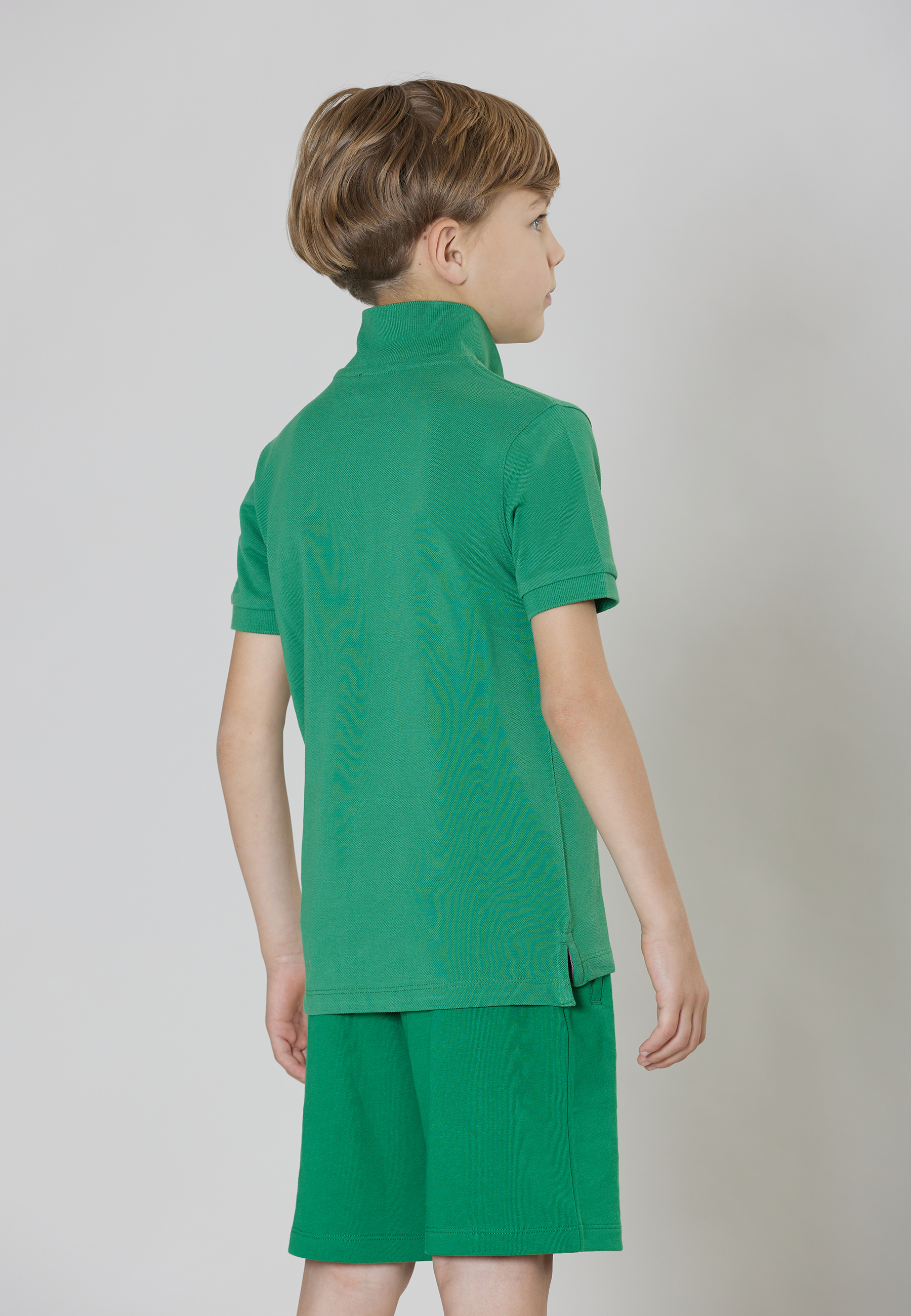 Polo shirt a maniche corte in cotone piquet con logo