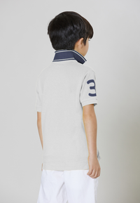 Polo shirt a maniche corte in cotone piquet con logo big e numero