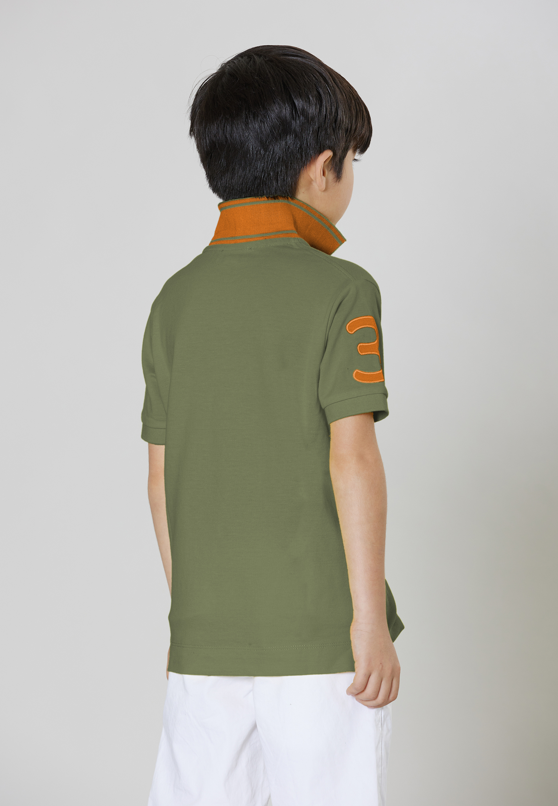 Polo shirt a maniche corte in cotone piquet con logo big e numero