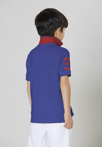 Polo shirt a maniche corte in cotone piquet con logo big e numero